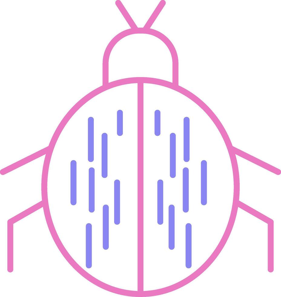 Beetle Linear Two Colour Icon vector