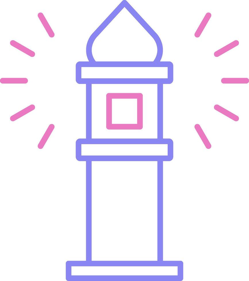Adzan Linear Two Colour Icon vector