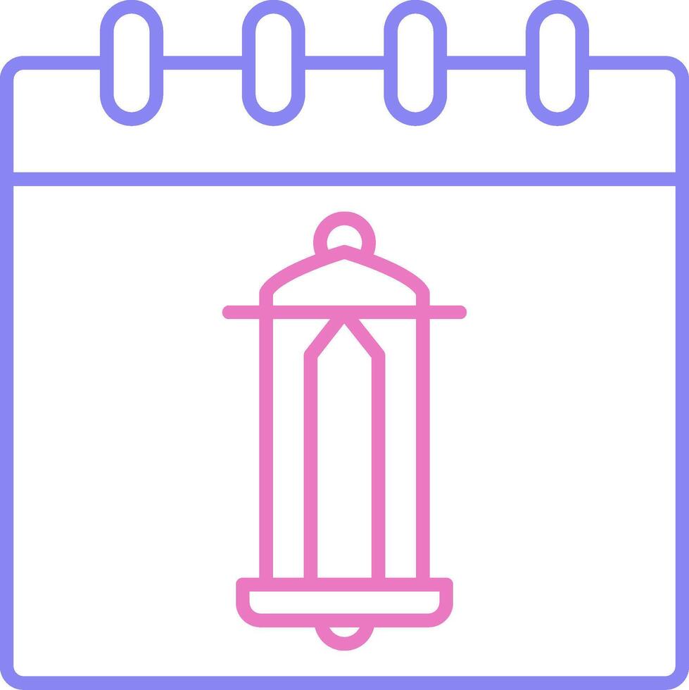 Calendar Linear Two Colour Icon vector