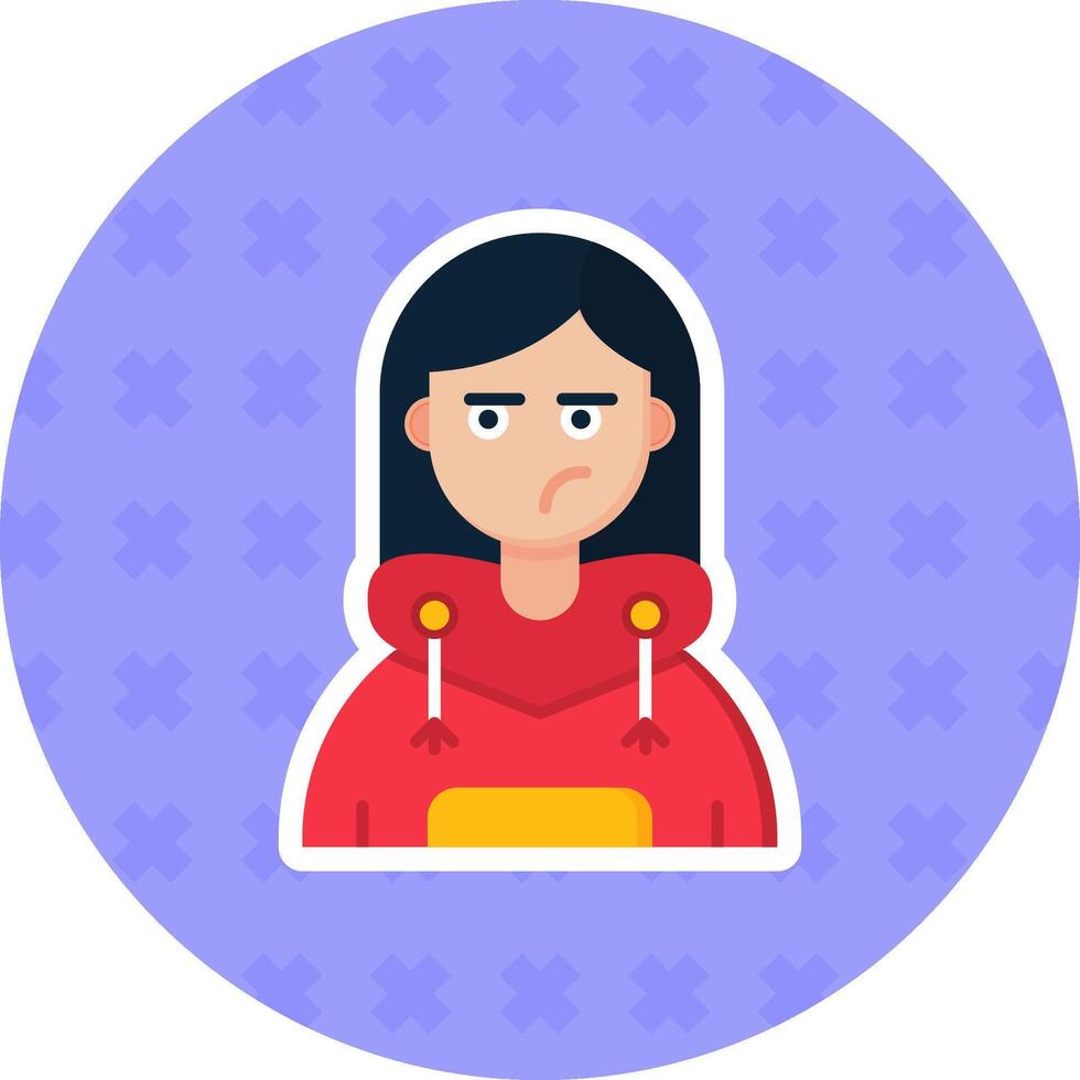 Liar Flat Sticker Icon vector