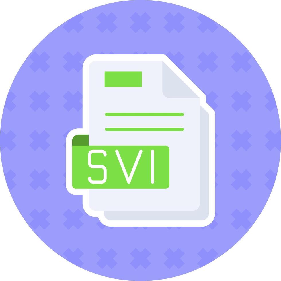 svi plano pegatina icono vector