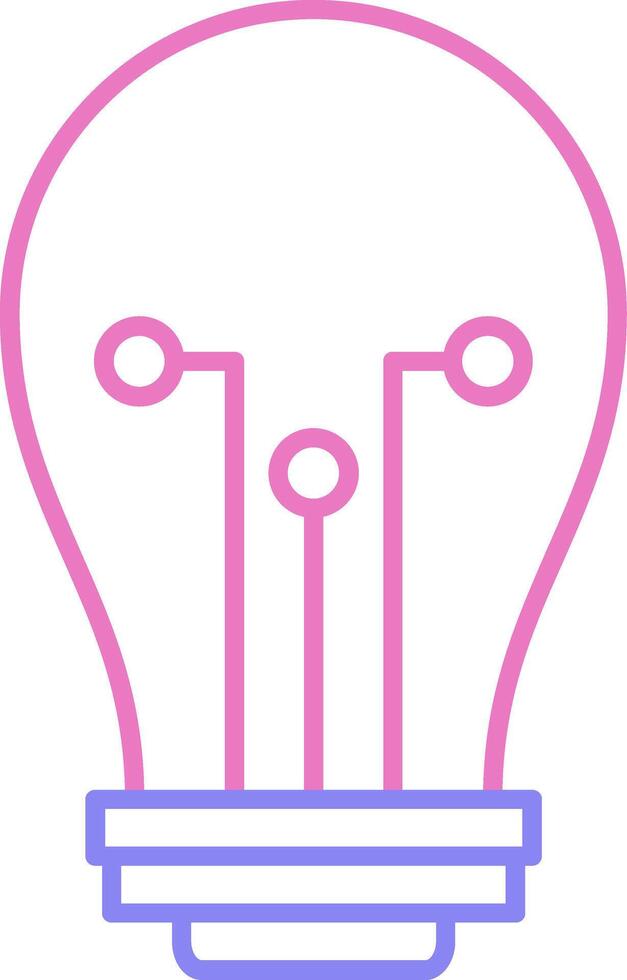 Bulb Linear Two Colour Icon vector