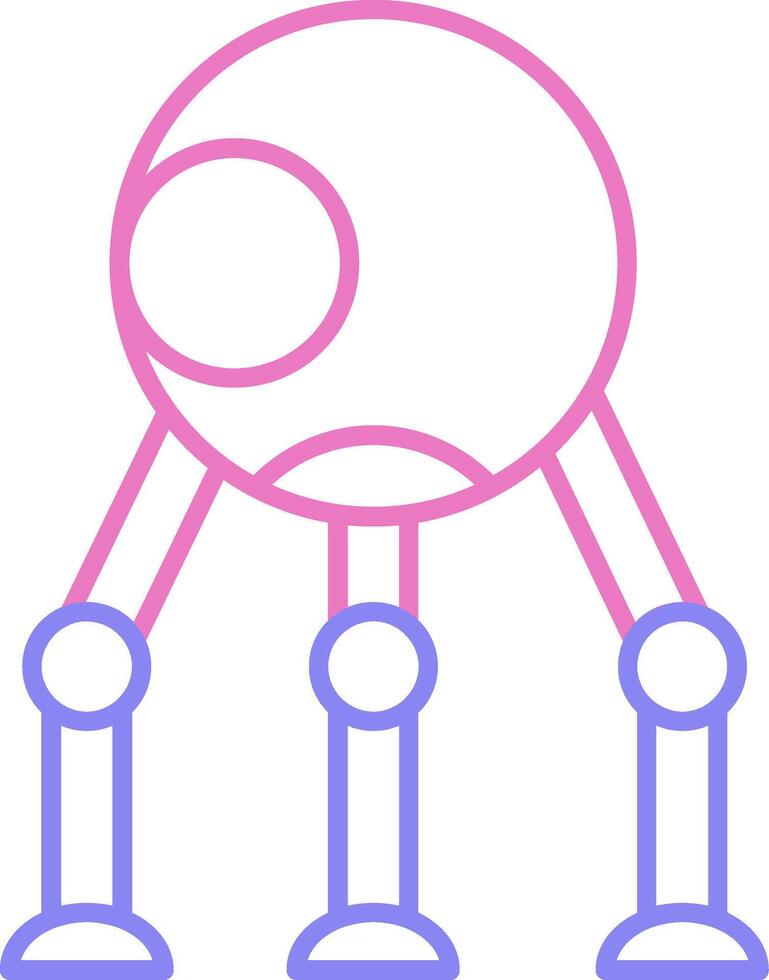 Robot Linear Two Colour Icon vector