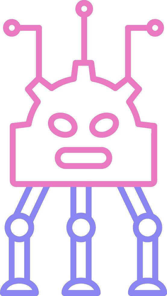 Robotics Linear Two Colour Icon vector