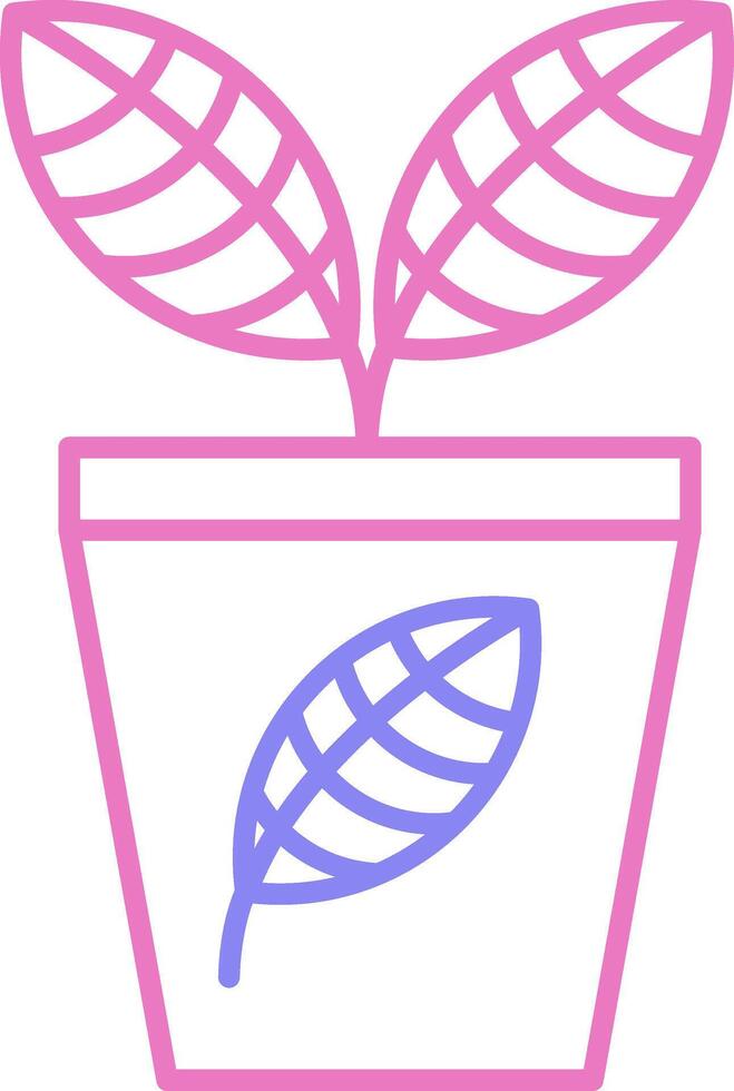 Plant Linear Two Colour Icon vector