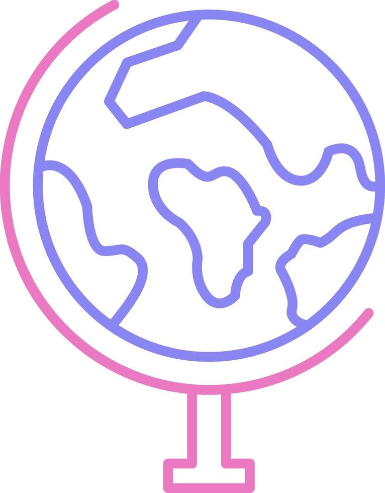 Globe Linear Two Colour Icon vector