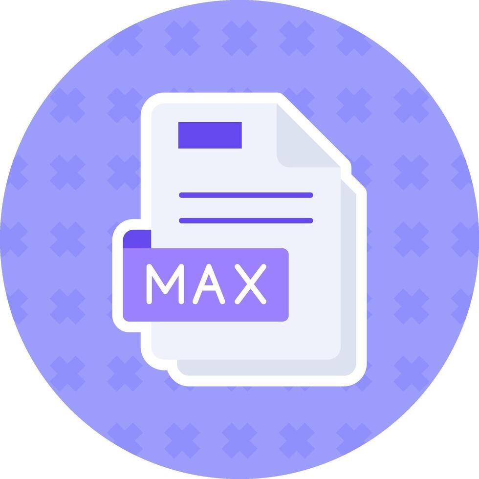 max plano pegatina icono vector