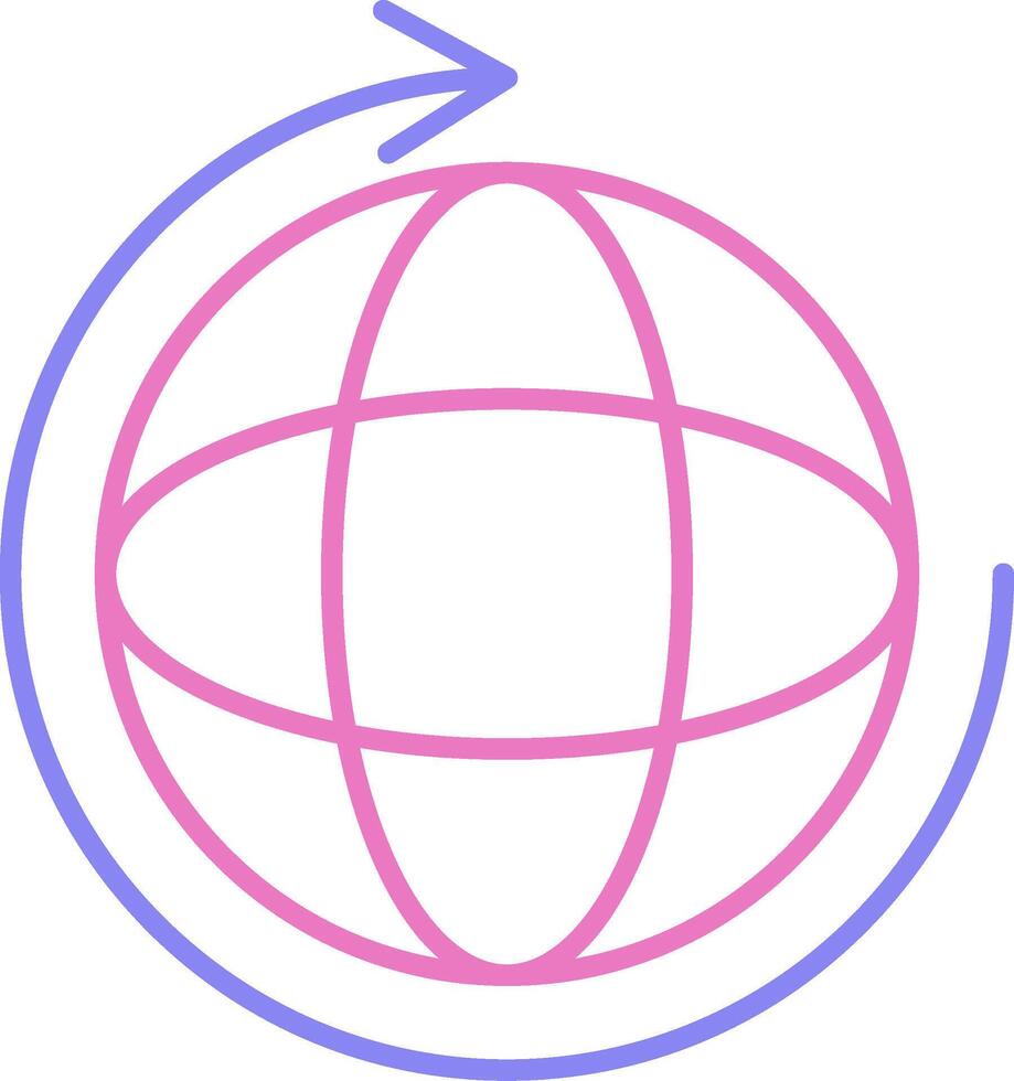 Earth Cycles Linear Two Colour Icon vector