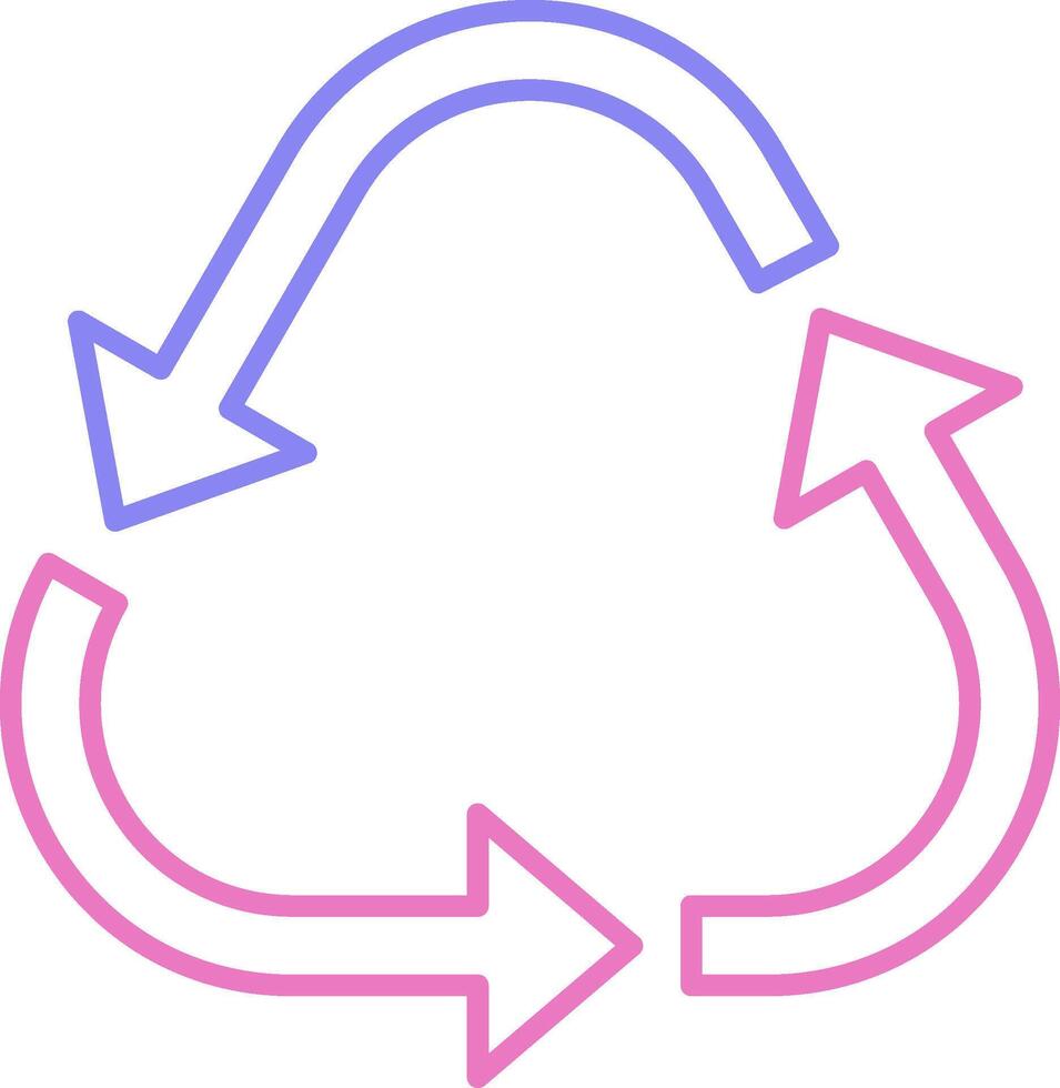 Recycle Linear Two Colour Icon vector