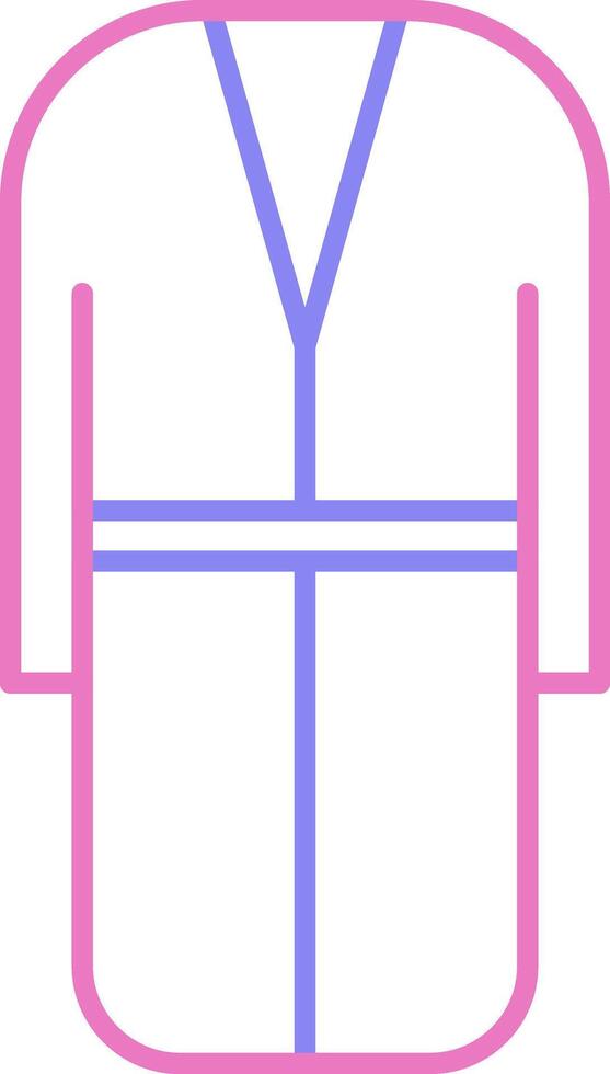 Bath Robe Linear Two Colour Icon vector