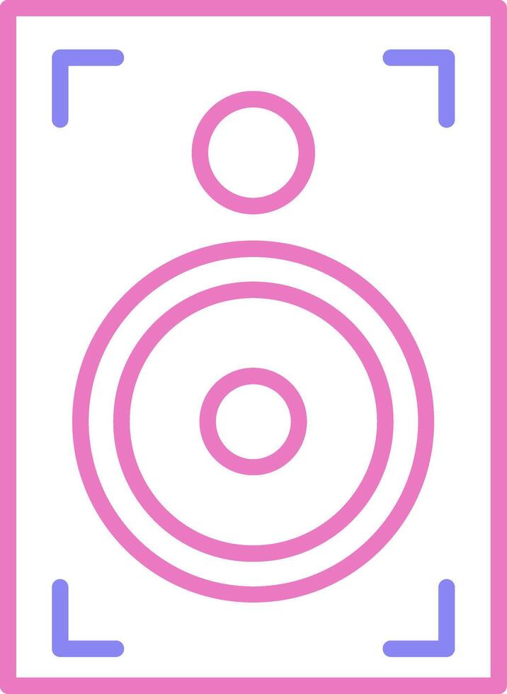 Speaker Linear Two Colour Icon vector