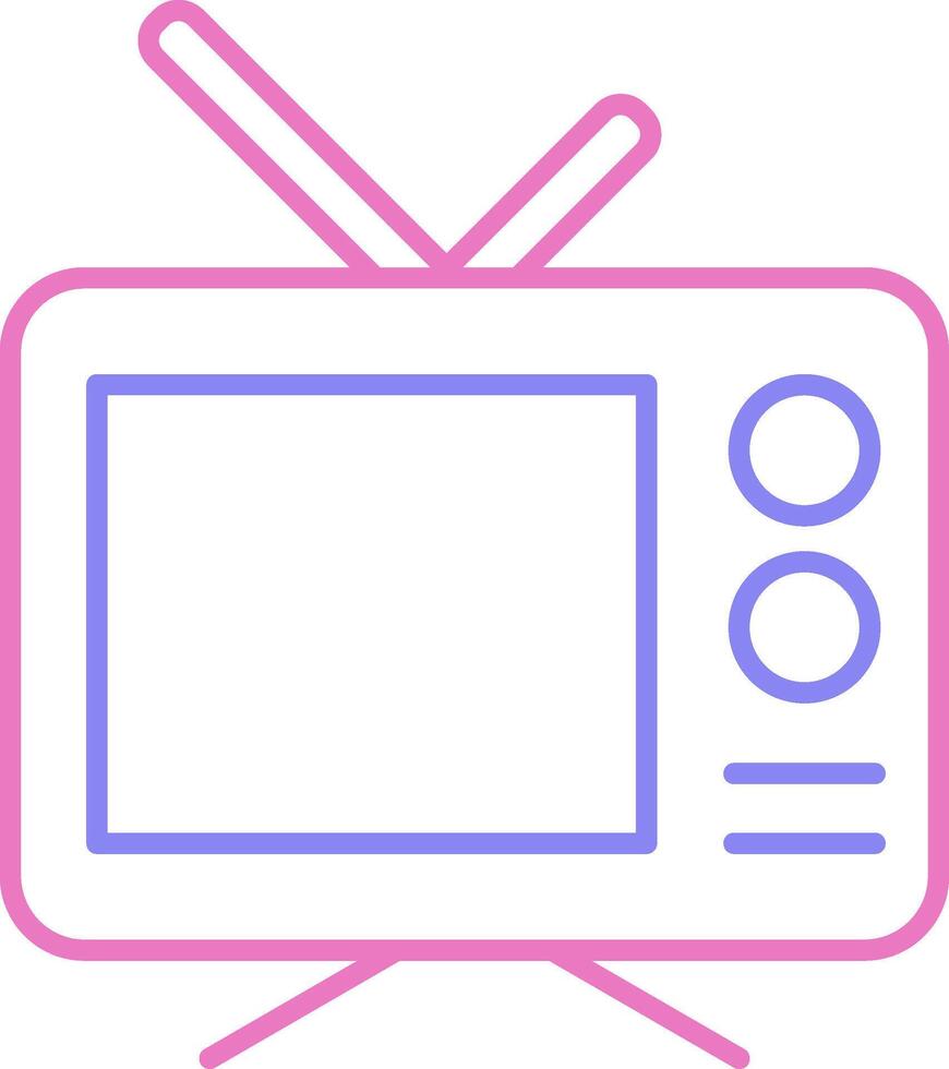 Television Linear Two Colour Icon vector