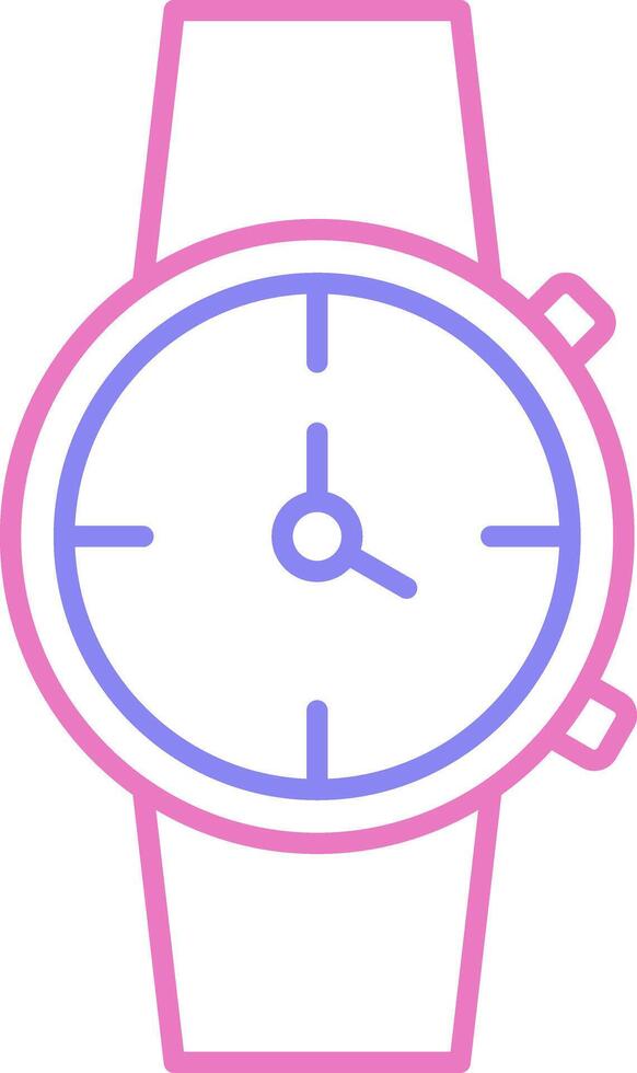 Watch Linear Two Colour Icon vector