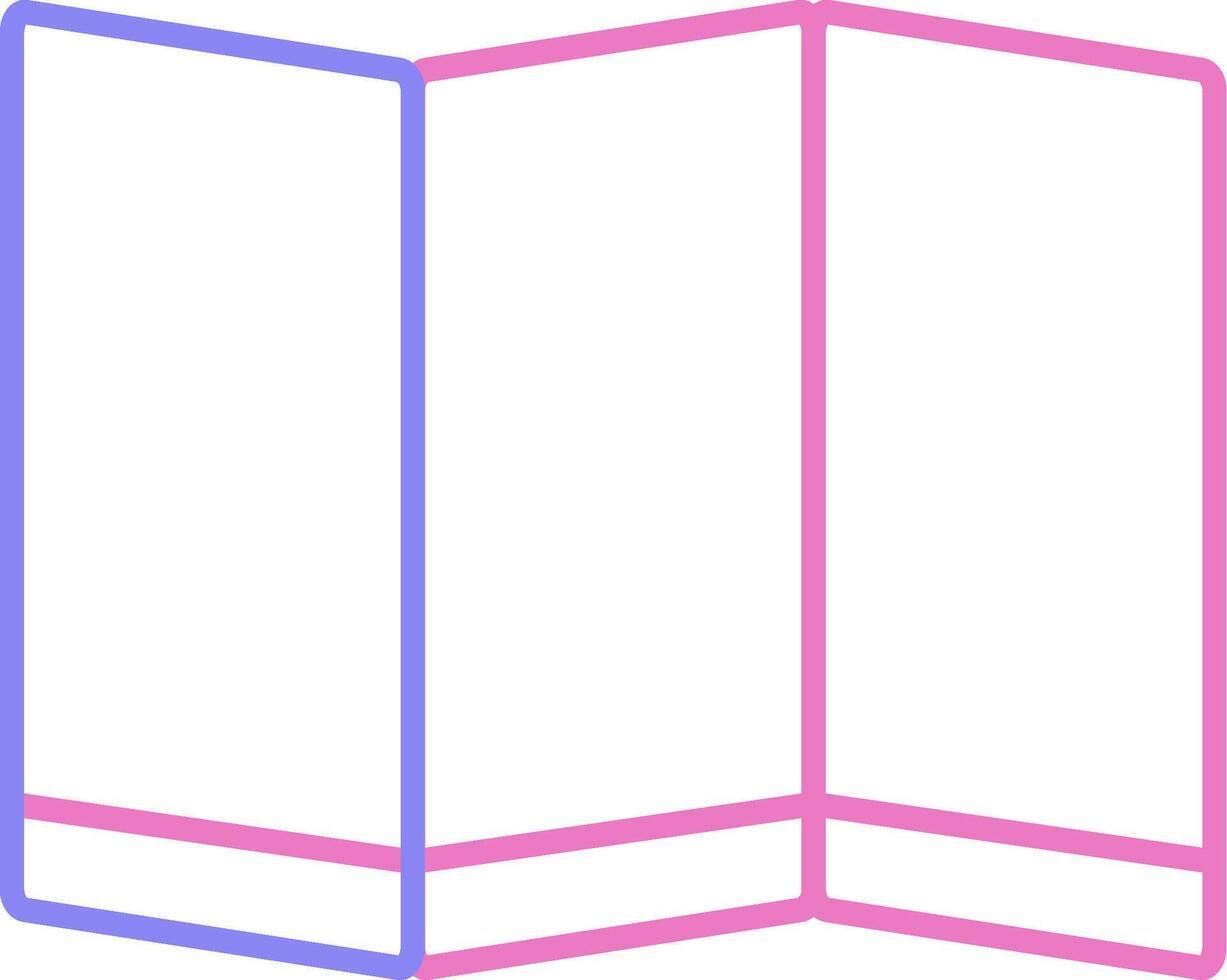 Folding Screen Linear Two Colour Icon vector