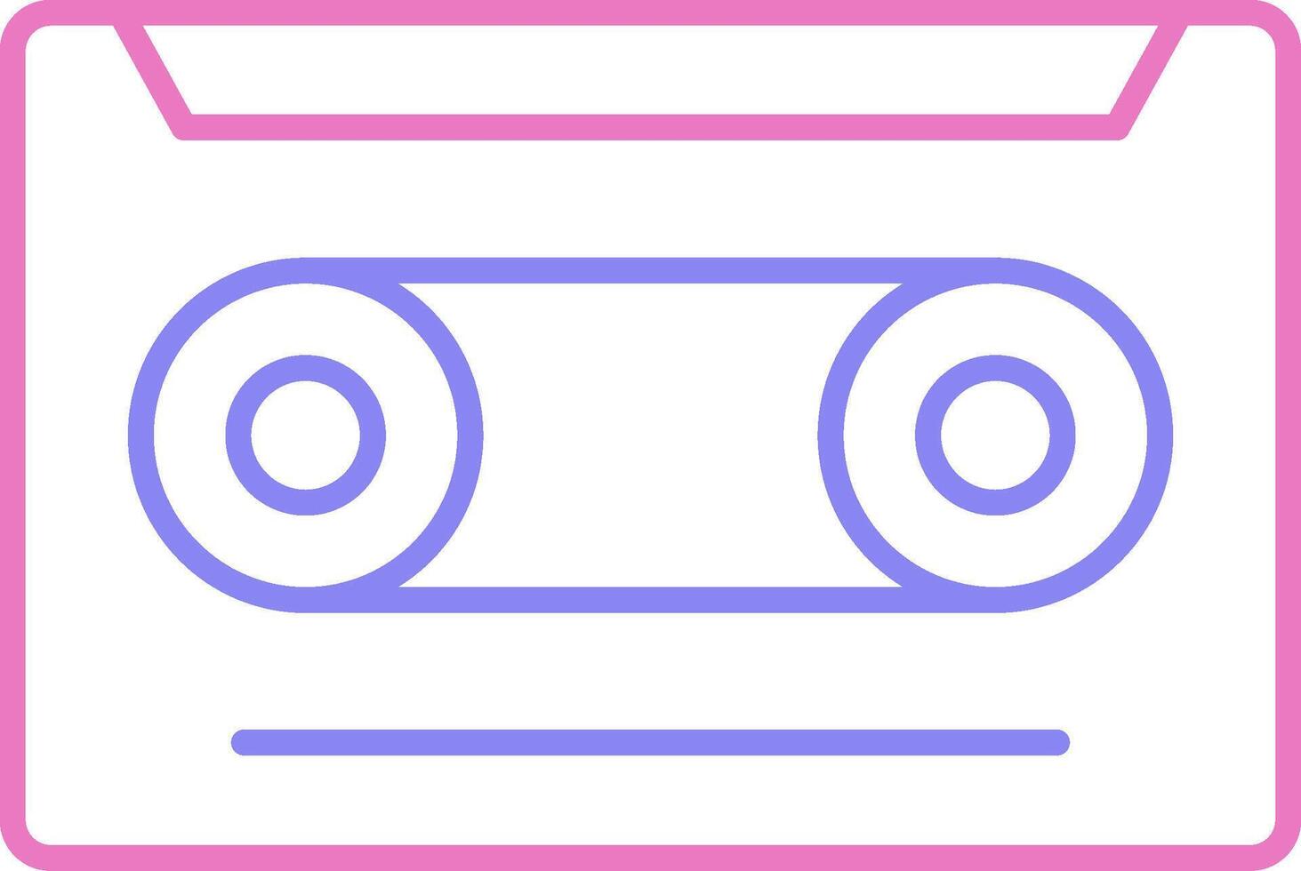 Cassette Linear Two Colour Icon vector