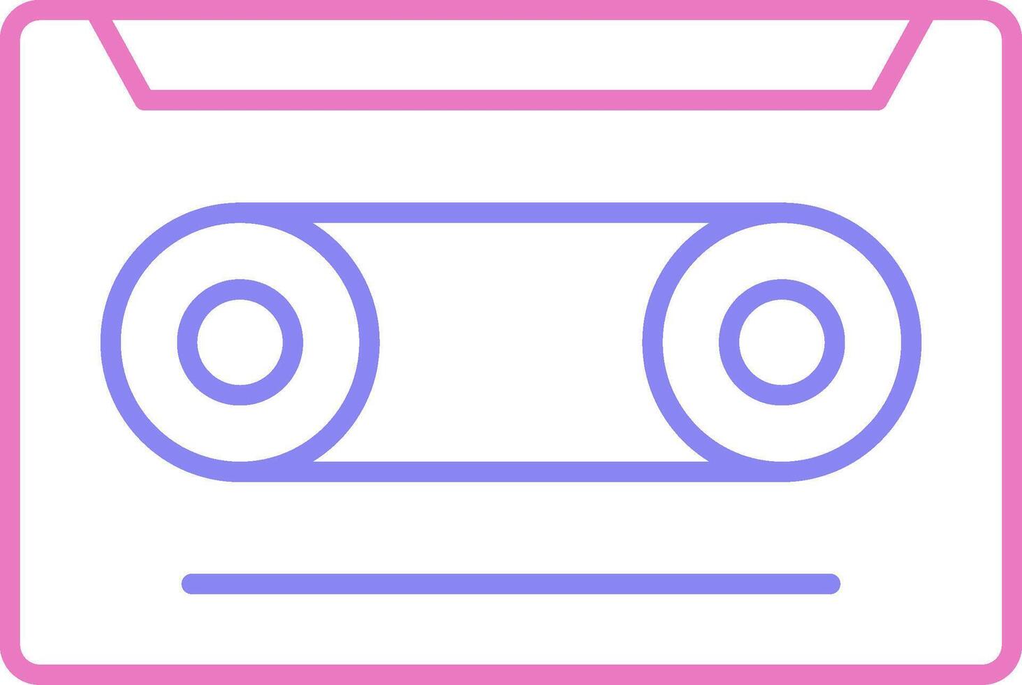 Cassette Linear Two Colour Icon vector