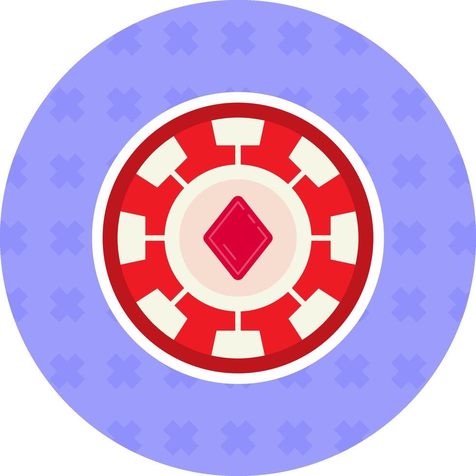 Chip Flat Sticker Icon vector