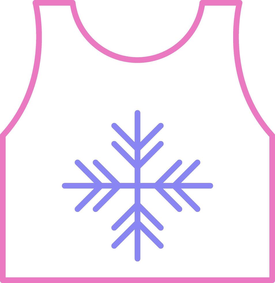 Tanktop Linear Two Colour Icon vector