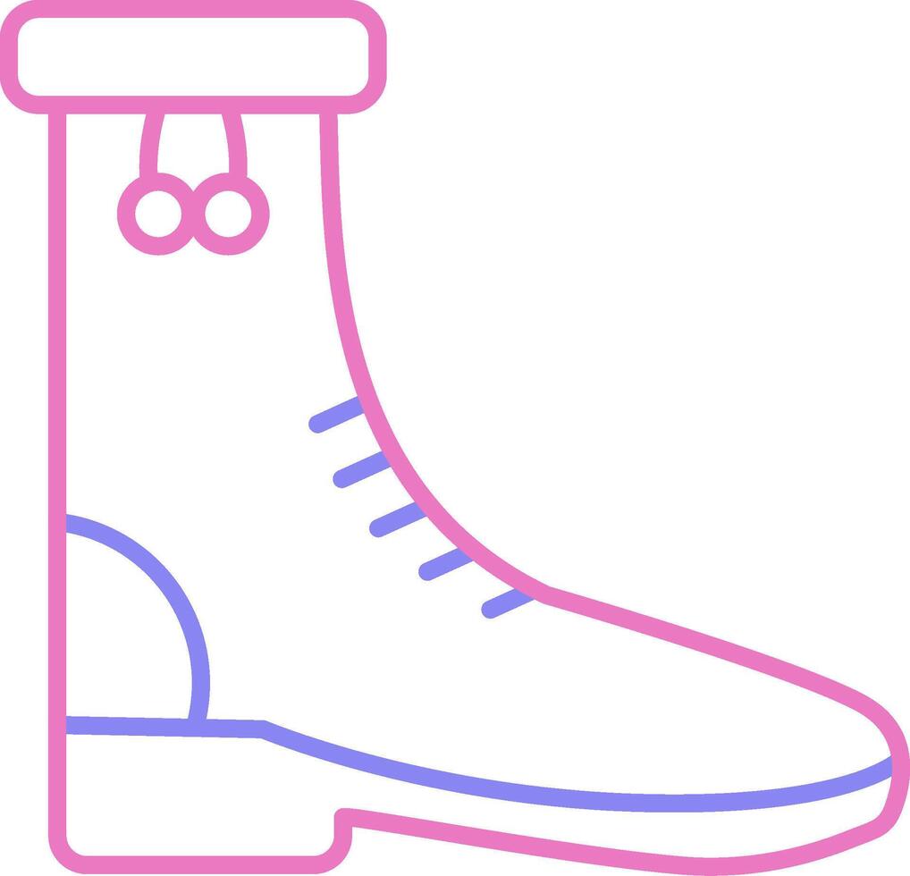 Rain Boots Linear Two Colour Icon vector