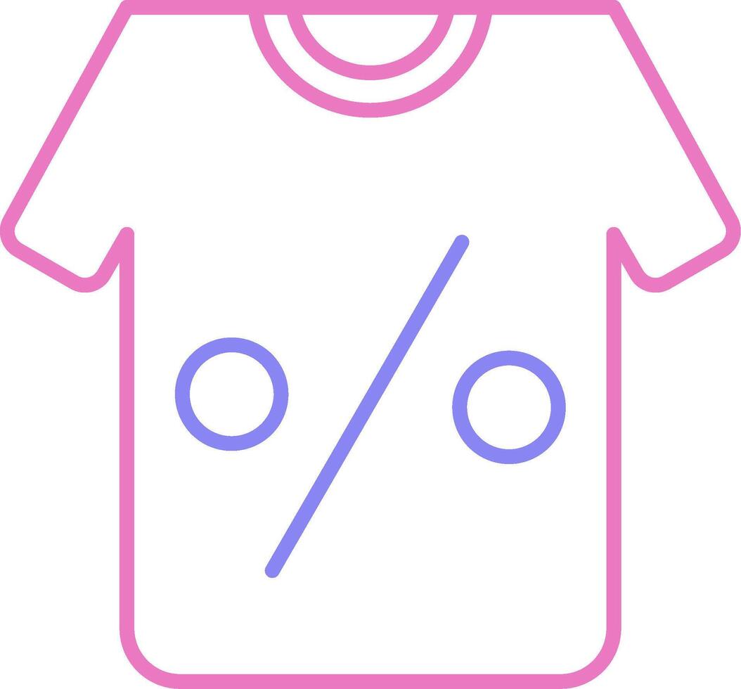 Tshirt Linear Two Colour Icon vector