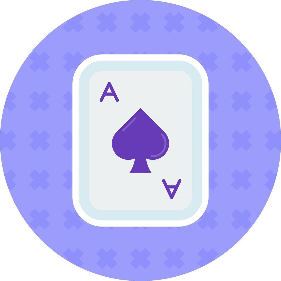 Spades Flat Sticker Icon vector