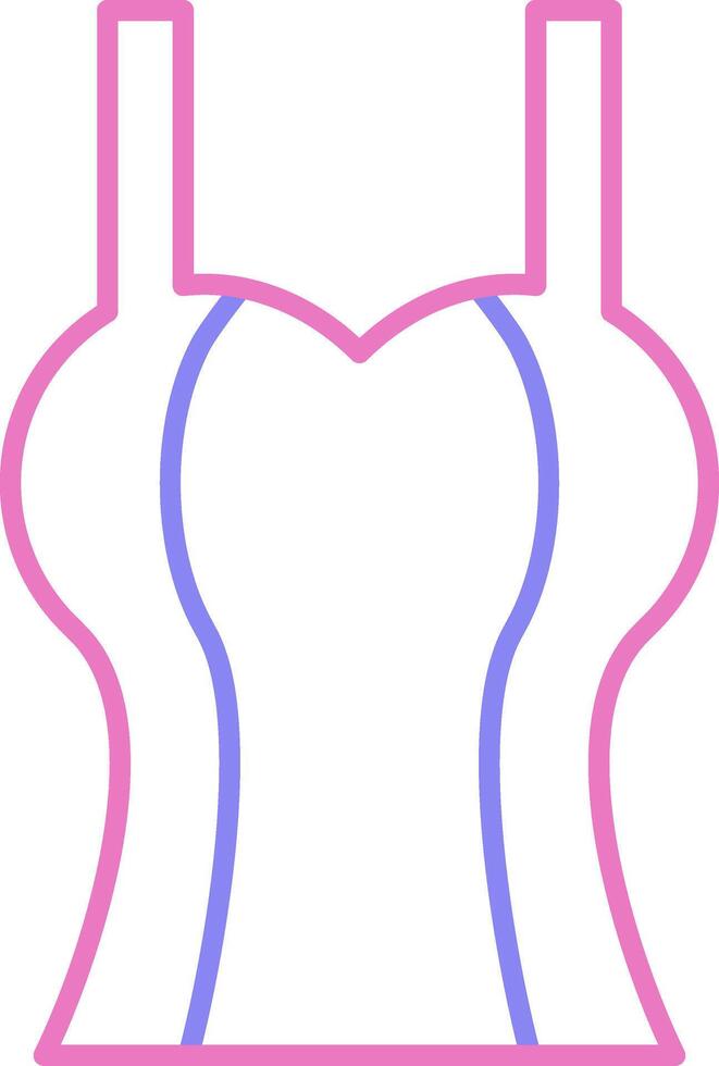 Tanktop Linear Two Colour Icon vector