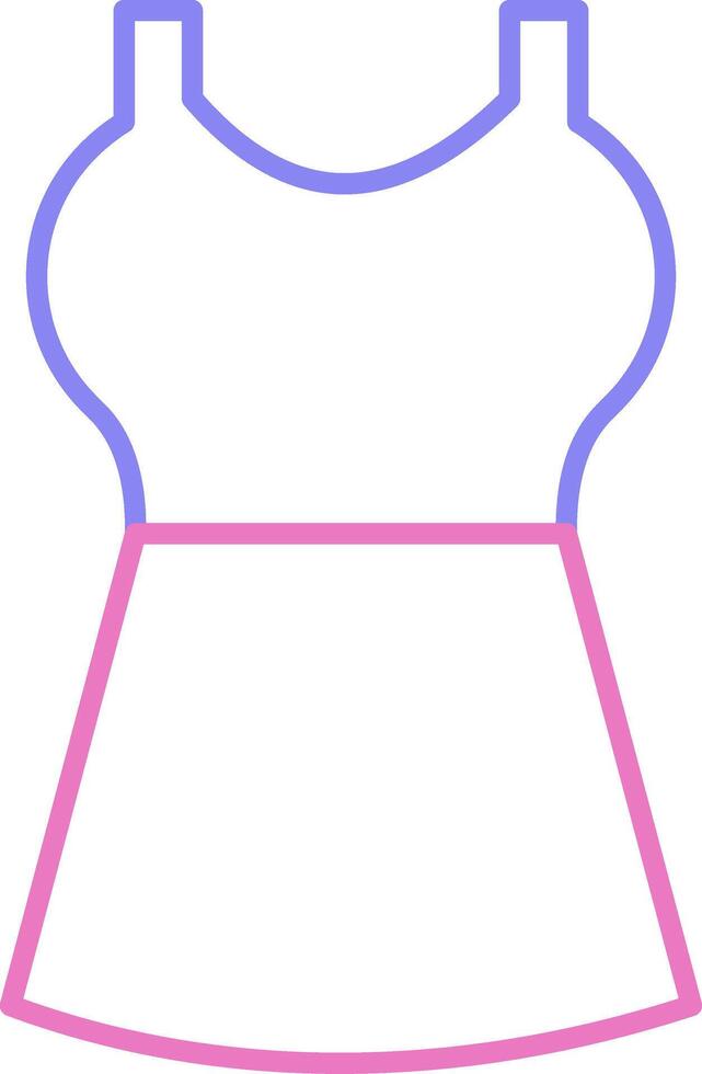 Dress Linear Two Colour Icon vector