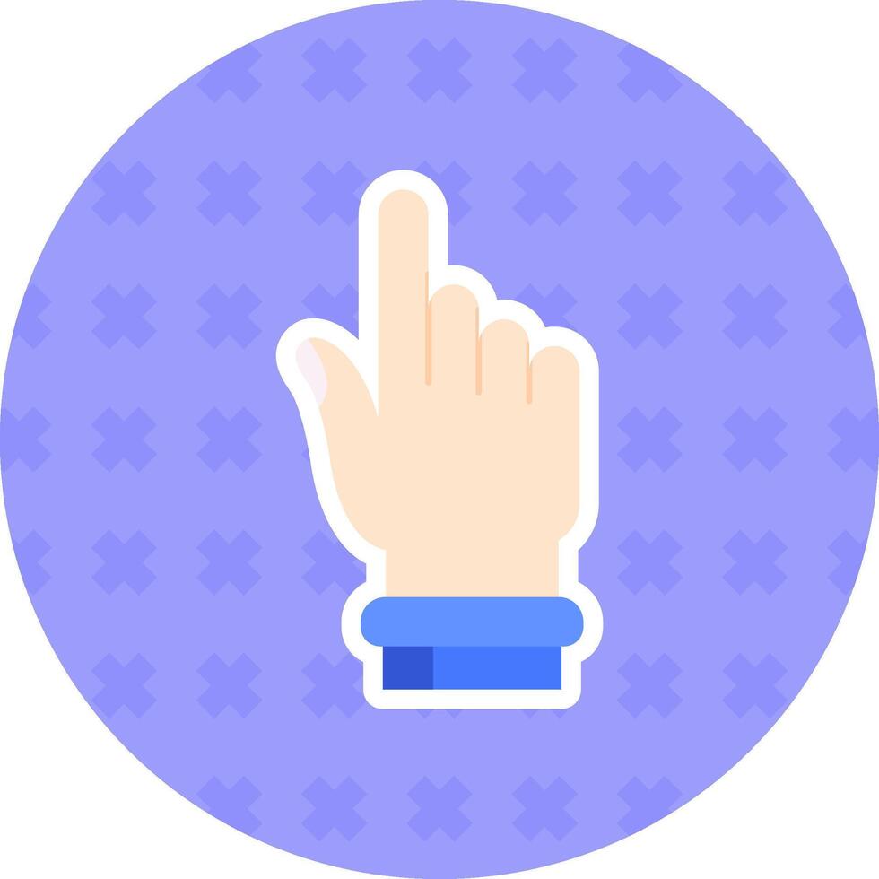 Hand click Flat Sticker Icon vector