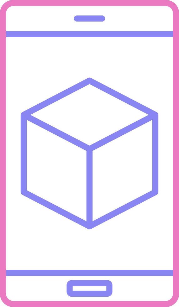 3d Linear Two Colour Icon vector