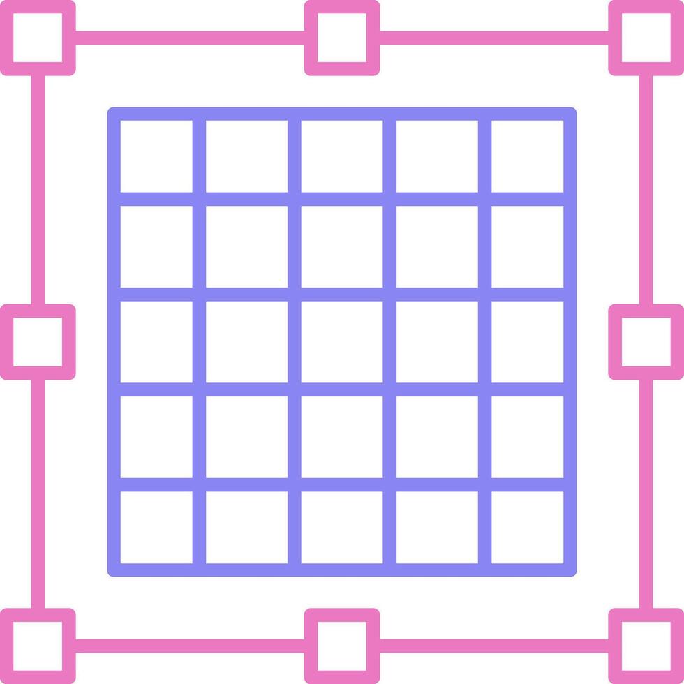 Grid Linear Two Colour Icon vector