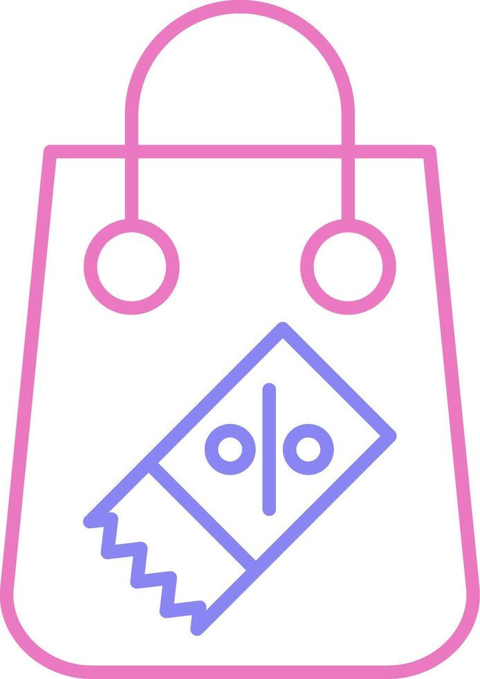 Discount Linear Two Colour Icon vector