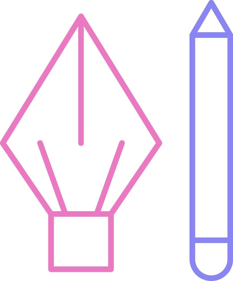 Pencil Linear Two Colour Icon vector