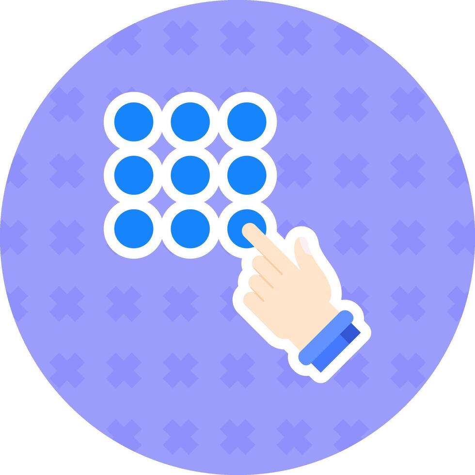 Password Lock Flat Sticker Icon vector