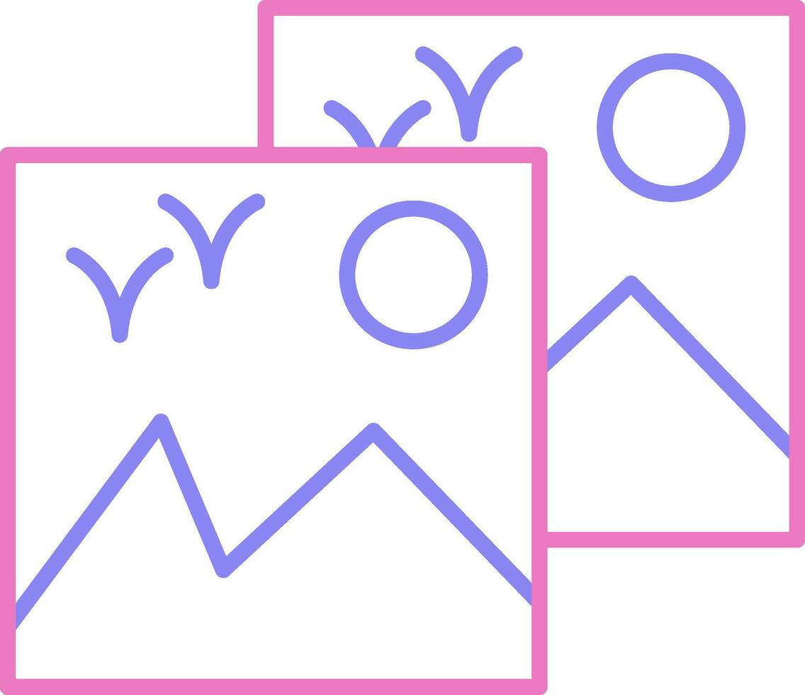 Images Linear Two Colour Icon vector
