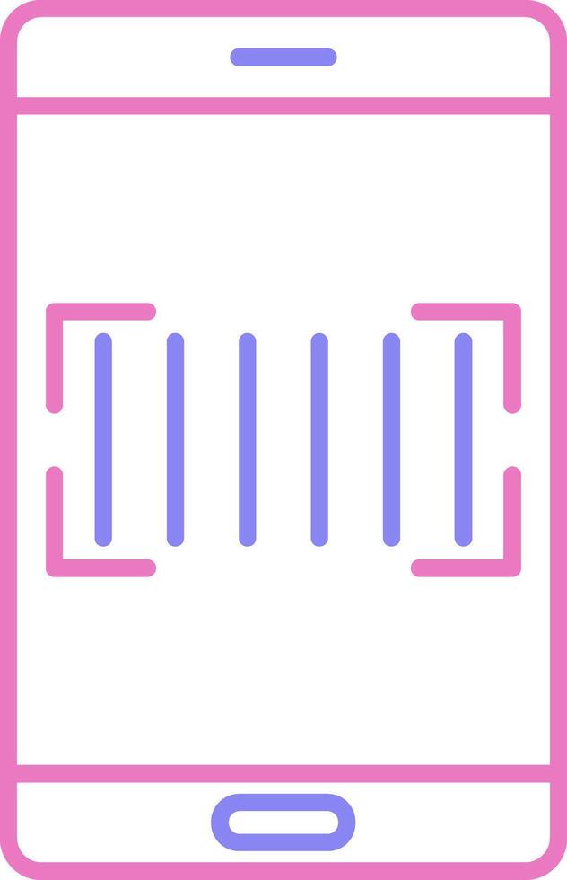 Barcode Scanner Linear Two Colour Icon vector