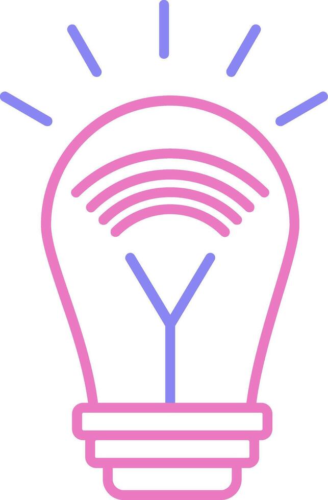 Smart Bulb Linear Two Colour Icon vector