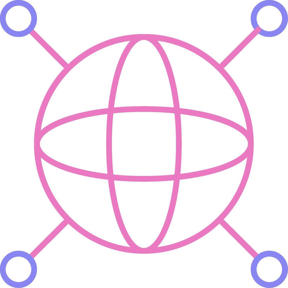 Internet Linear Two Colour Icon vector
