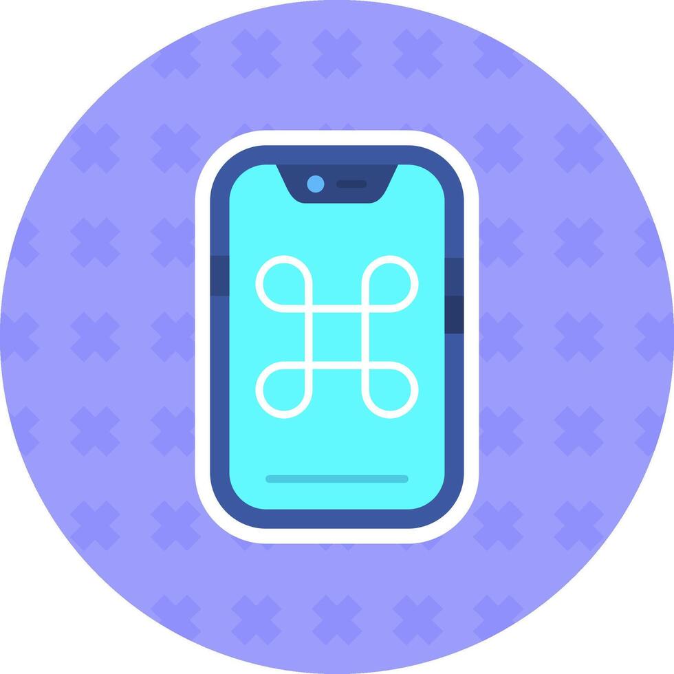 Command Flat Sticker Icon vector