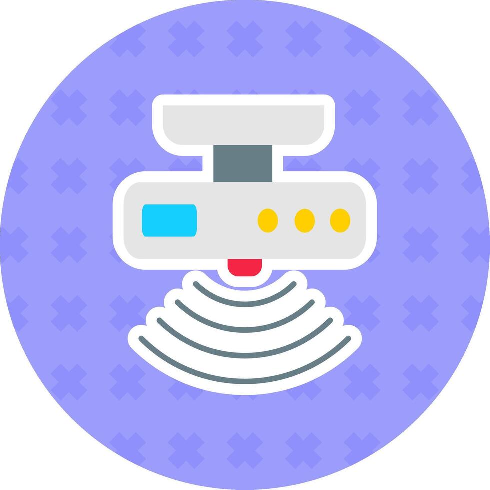 Motion sensor Flat Sticker Icon vector
