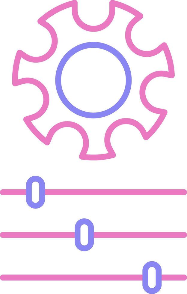 Gear Linear Two Colour Icon vector