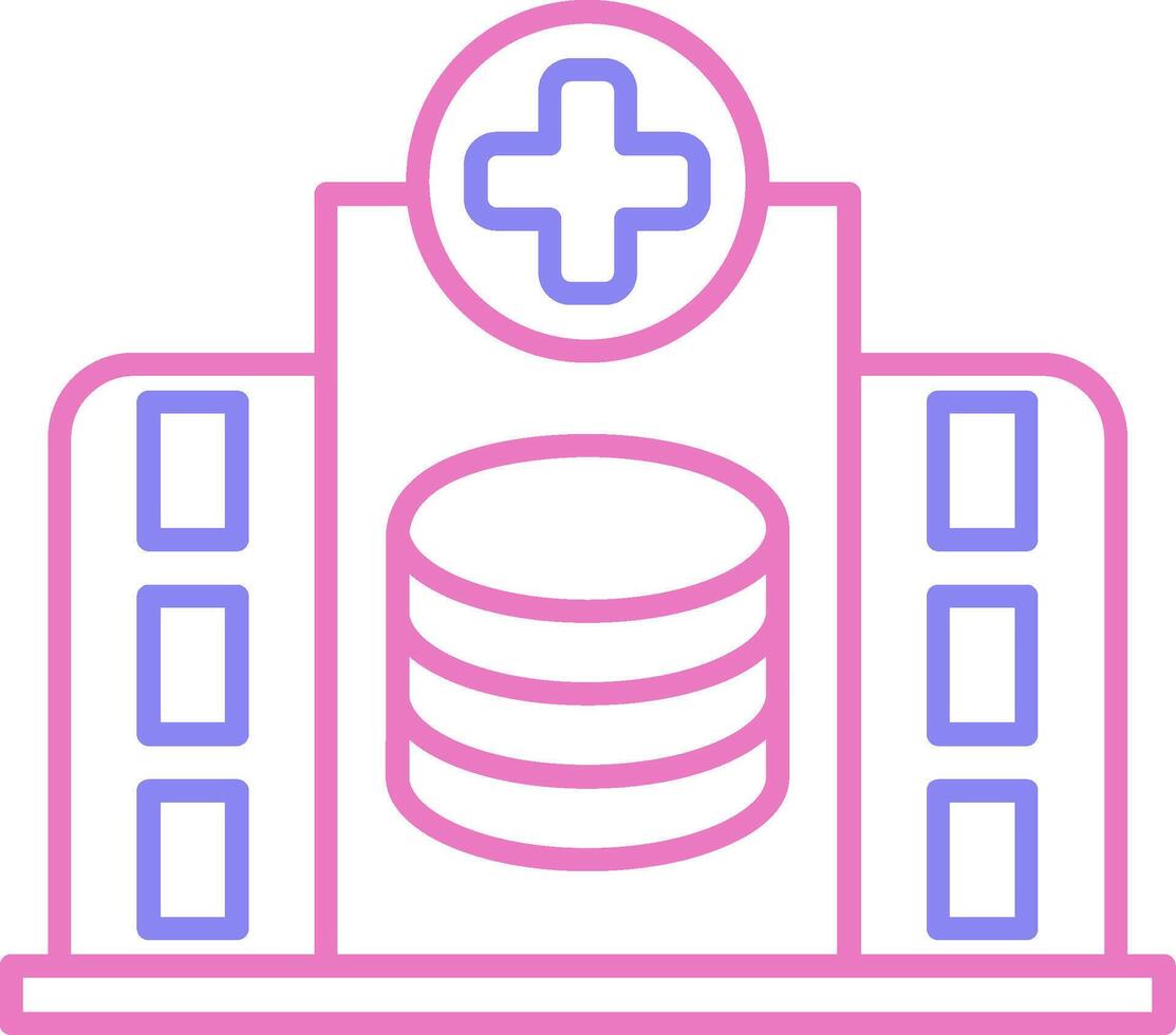 Hospital Database Linear Two Colour Icon vector