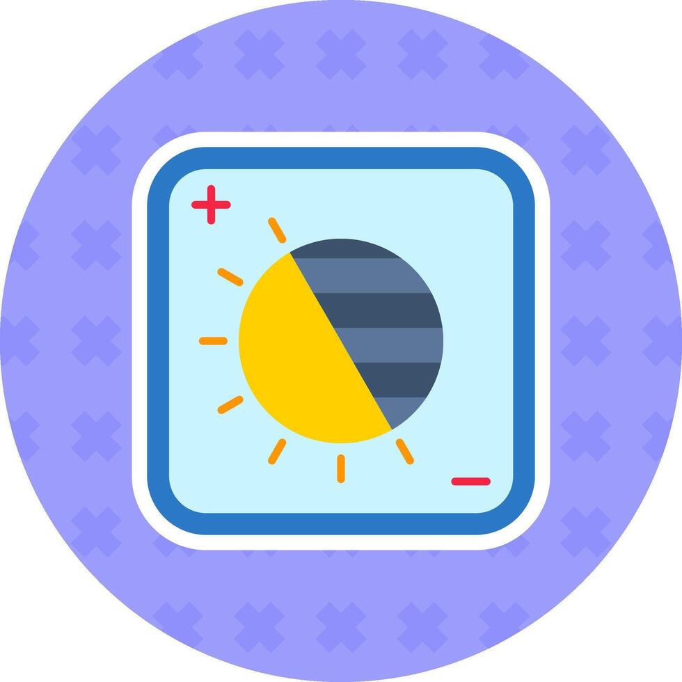 Exposure Flat Sticker Icon vector