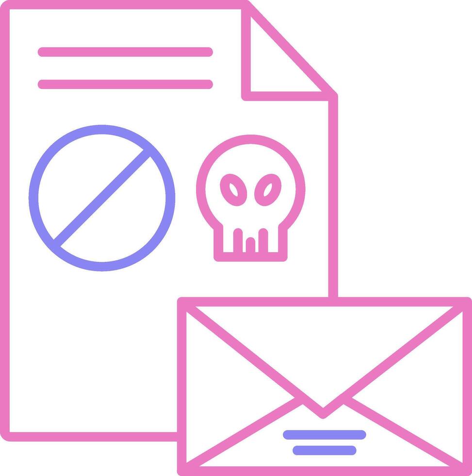 Spam Linear Two Colour Icon vector