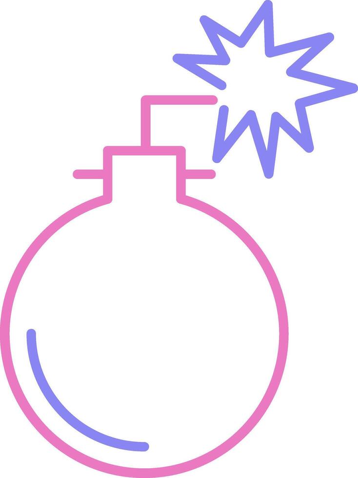 Bomb Linear Two Colour Icon vector