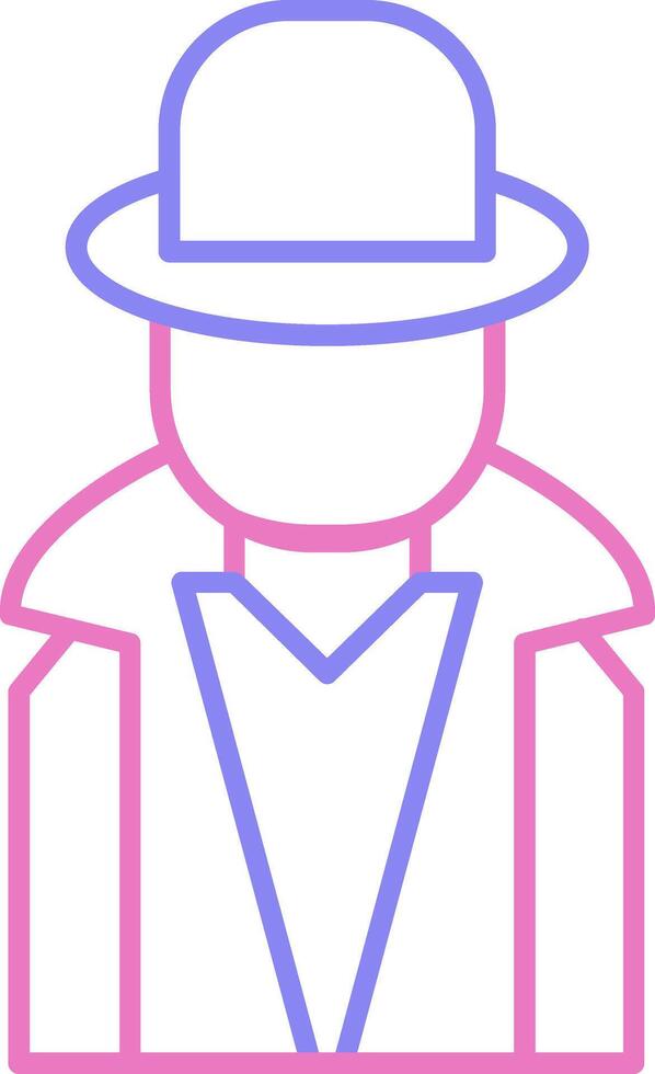 Hacker Linear Two Colour Icon vector