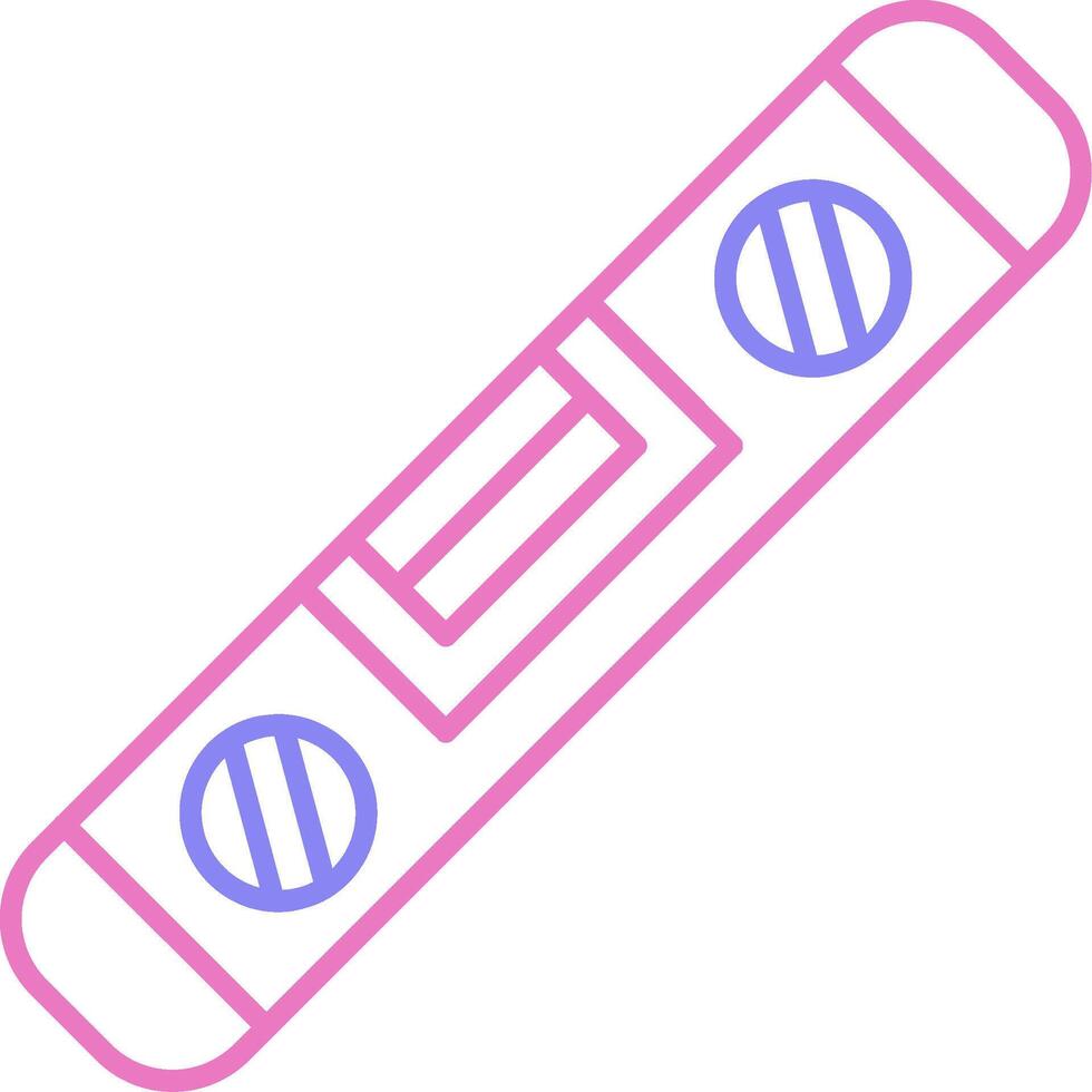 Spirit Level Linear Two Colour Icon vector