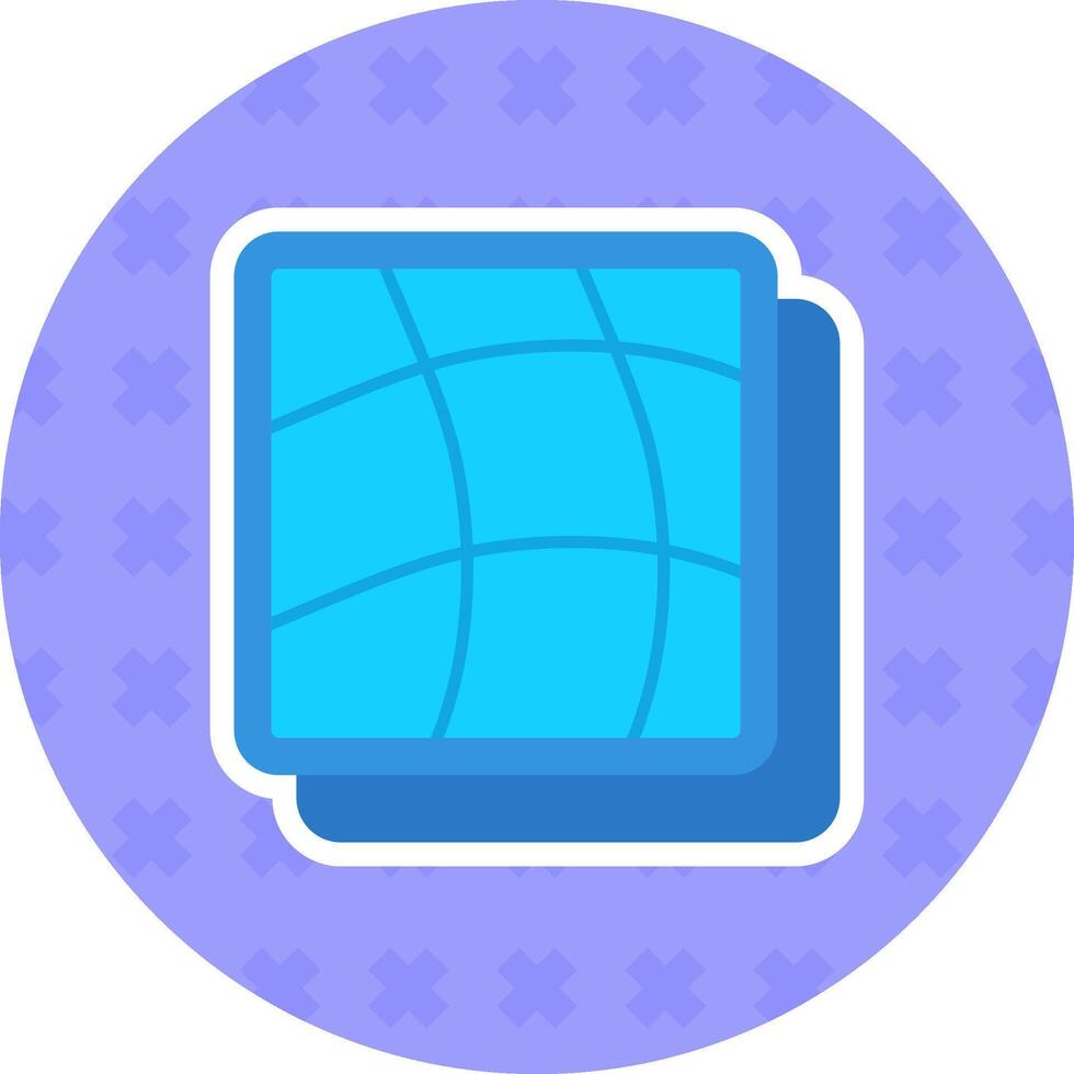 Warp Flat Sticker Icon vector