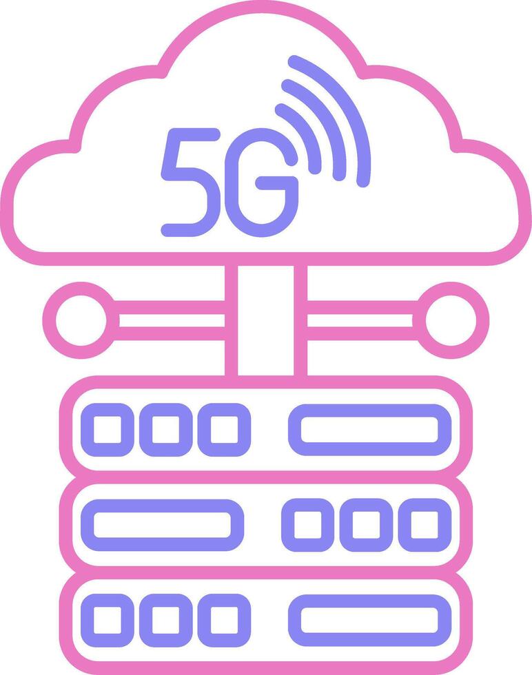 Networking Linear Two Colour Icon vector