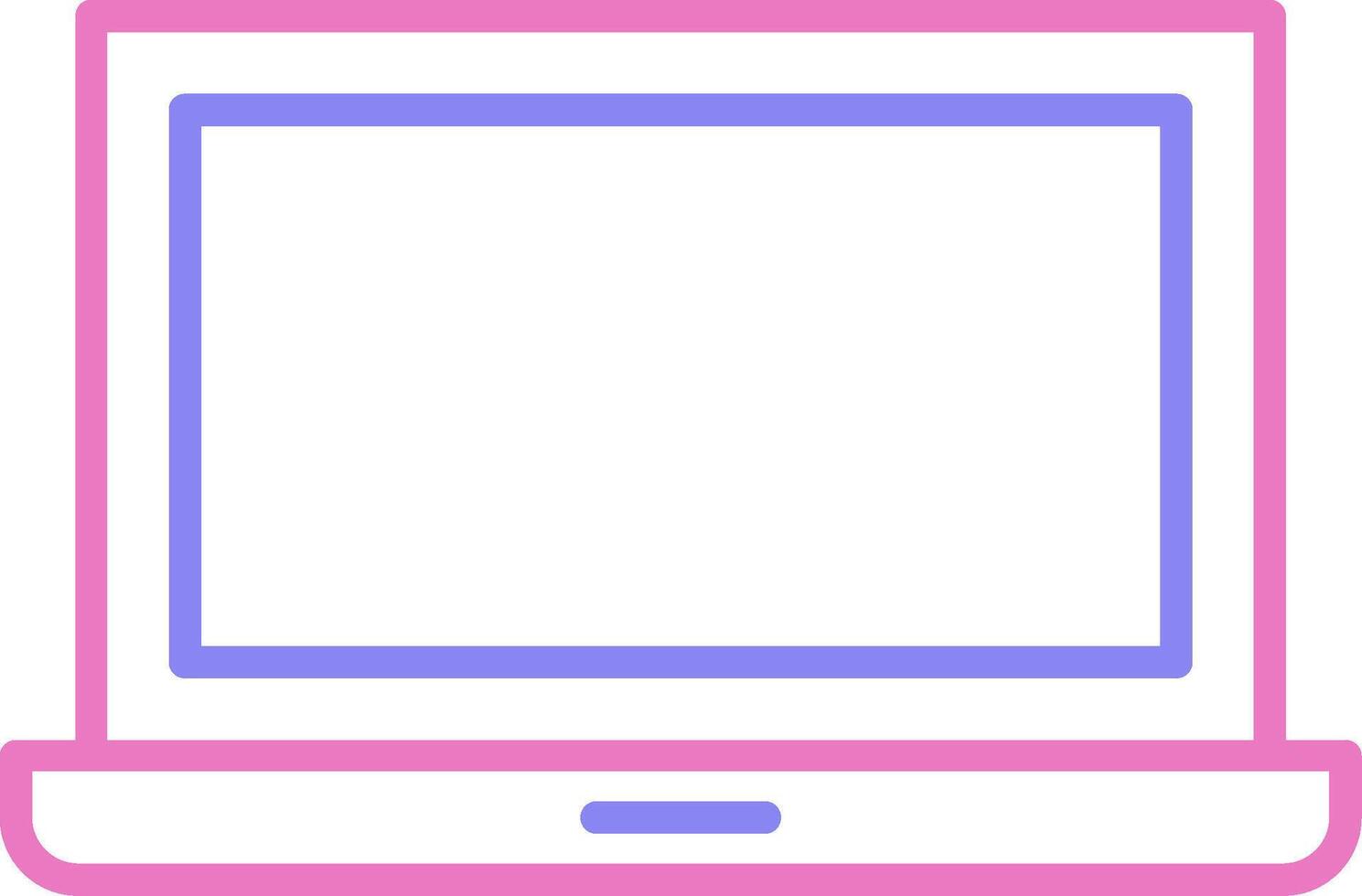 Laptop Linear Two Colour Icon vector