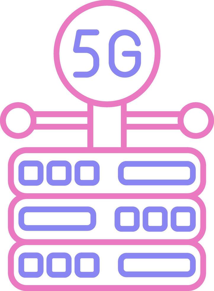 Server Linear Two Colour Icon vector